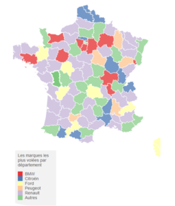 voitures les plus volées