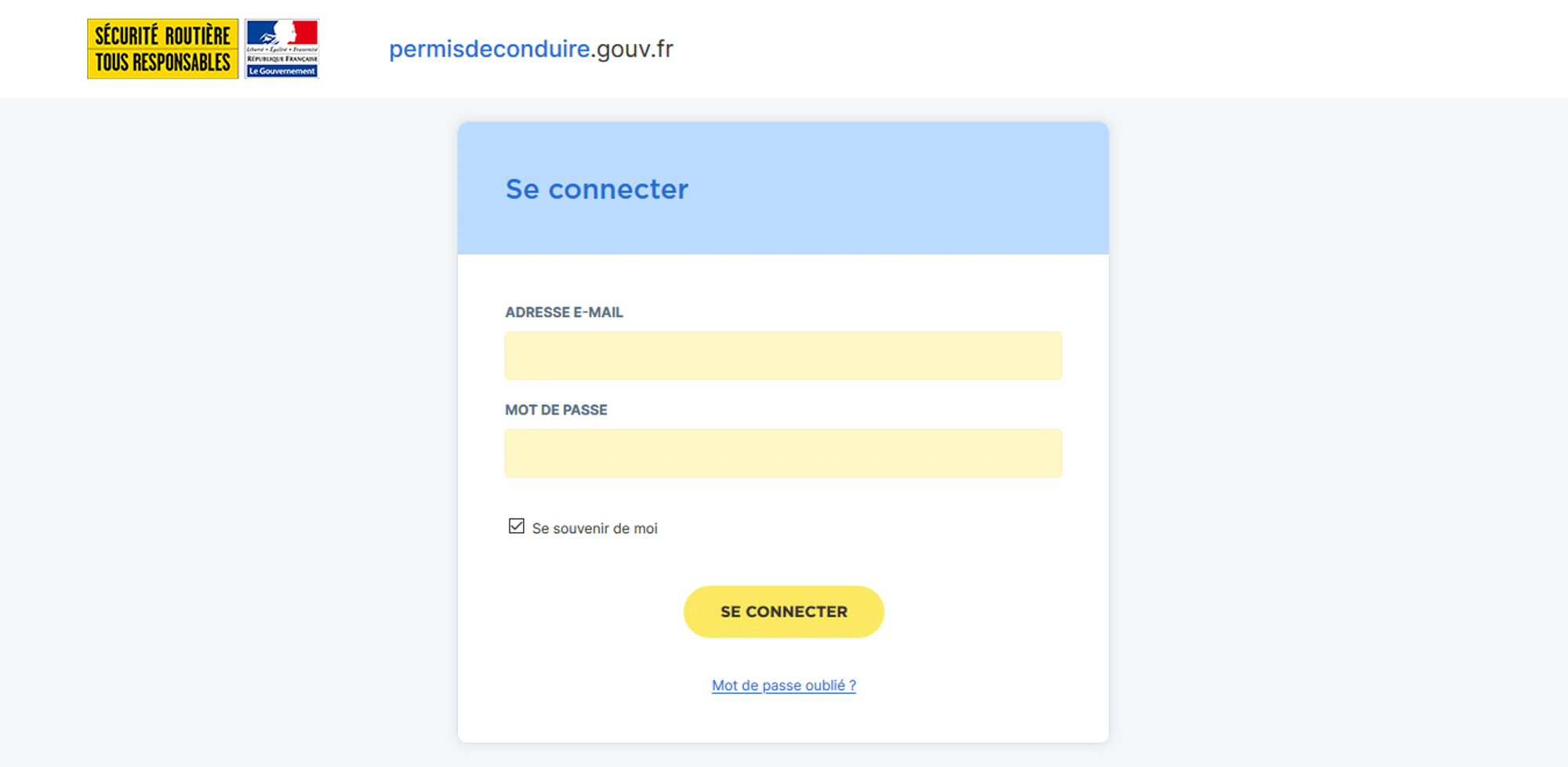 Connexion Rendez-vous Permis