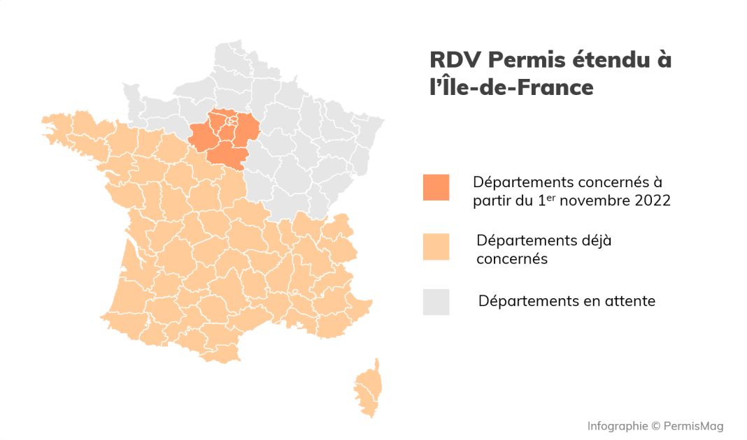 RDVPermis étendu à l'Île-de-France