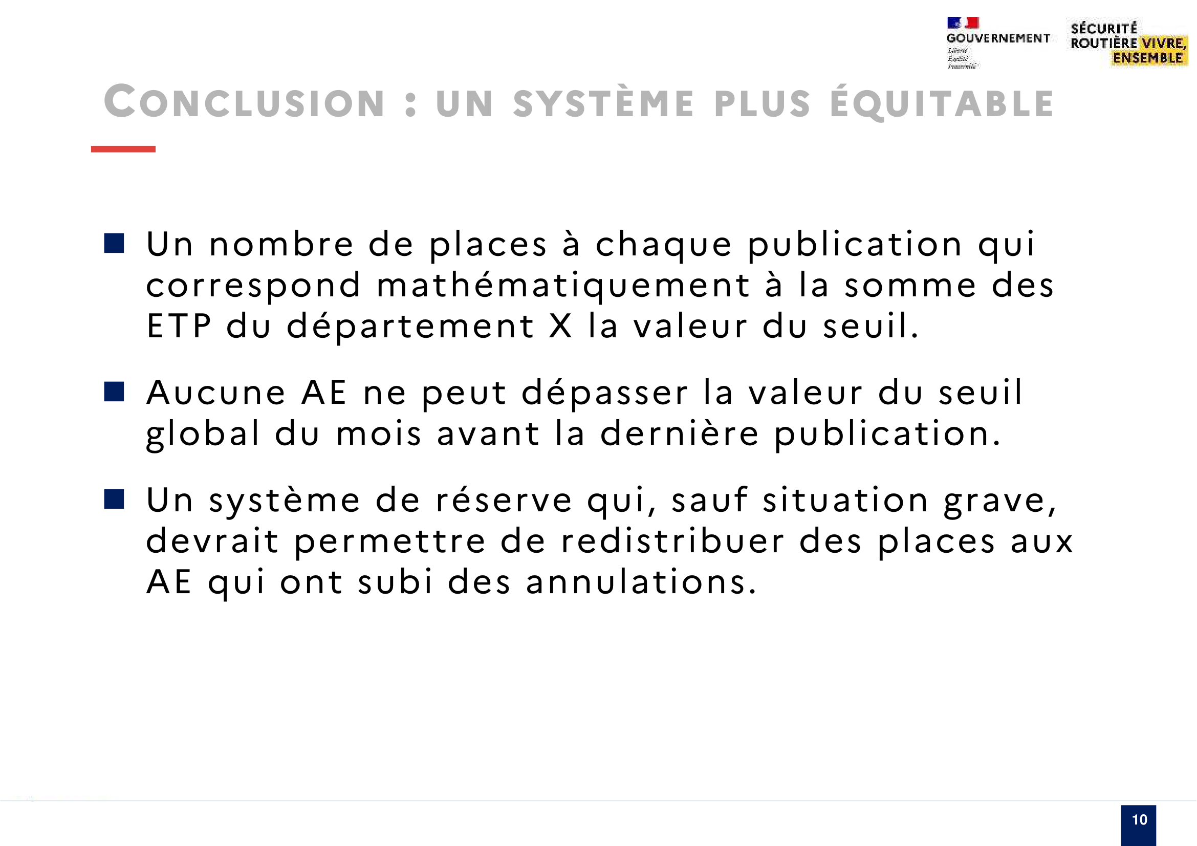 Système plus équitable