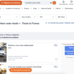 Moniteur auto-école indépendant Leboncoin