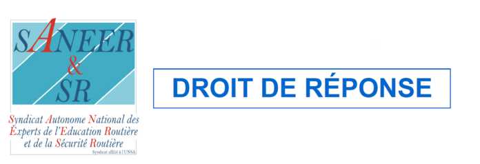 Droit de réponse UNSA SANEER