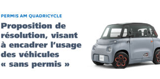 Une proposition pour encadrer l’usage des véhicules « sans permis » Proposition Permis AM 10 heures