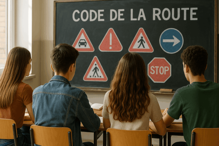 apprentissage du code de la route au lycée