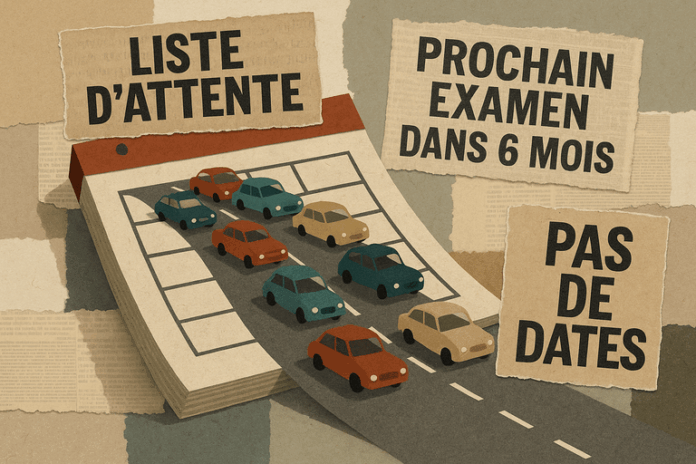 manque places examen permis délais attente