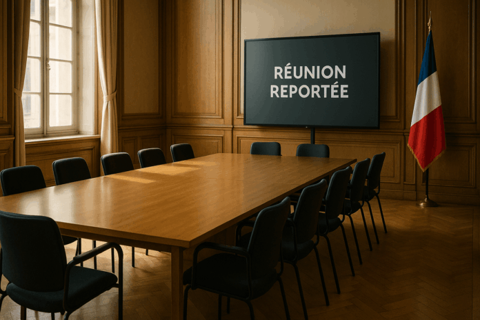 Salle de Réunion Vide réunion reportée