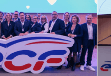 52e Congrès ECF : l’IA au service de l’humain. Patrick Mirouse réélu Président Patrick Mirouse, entouré du bureau national et des responsables régionaux ECF