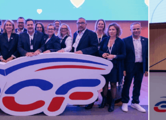 52e Congrès ECF : l’IA au service de l’humain. Patrick Mirouse réélu Président Patrick Mirouse, entouré du bureau national et des responsables régionaux ECF