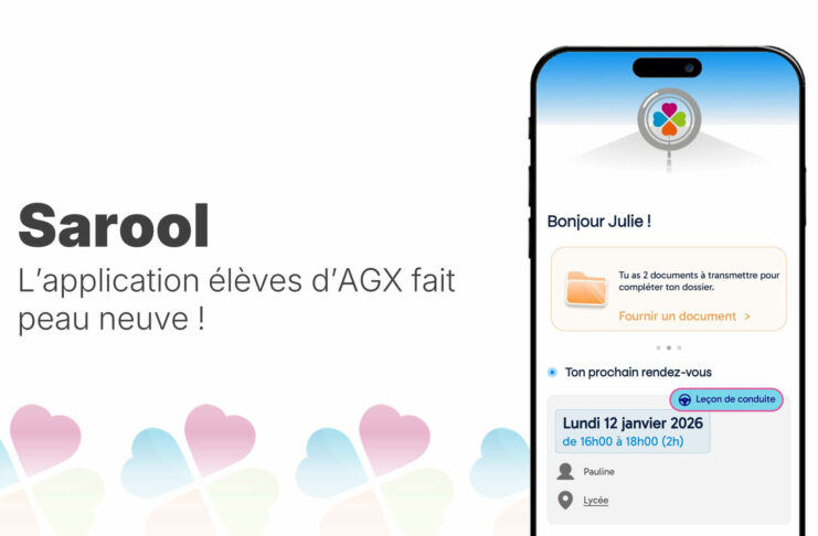 Sarool : AGX repense et modernise son appli élève Sarool AGX - PermisMag