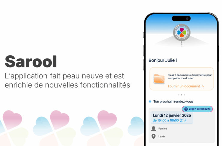 Sarool : AGX repense et modernise son appli élève Sarool AGX - PermisMag