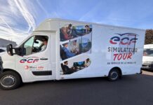 Semaine Bleue : ECF lance un camion itinérant pour sensibiliser les seniors à la conduite Semaine Bleue Simulateur Tour