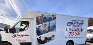 Semaine Bleue : ECF lance un camion itinérant pour sensibiliser les seniors à la conduite Semaine Bleue Simulateur Tour
